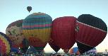 The 700 ballons participating in the Mass Ascension are launched in waves